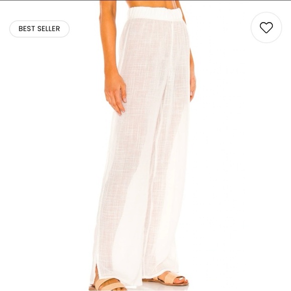 PQ Swim Pant Coverup in Off White Water Lily - Picture 2 of 10